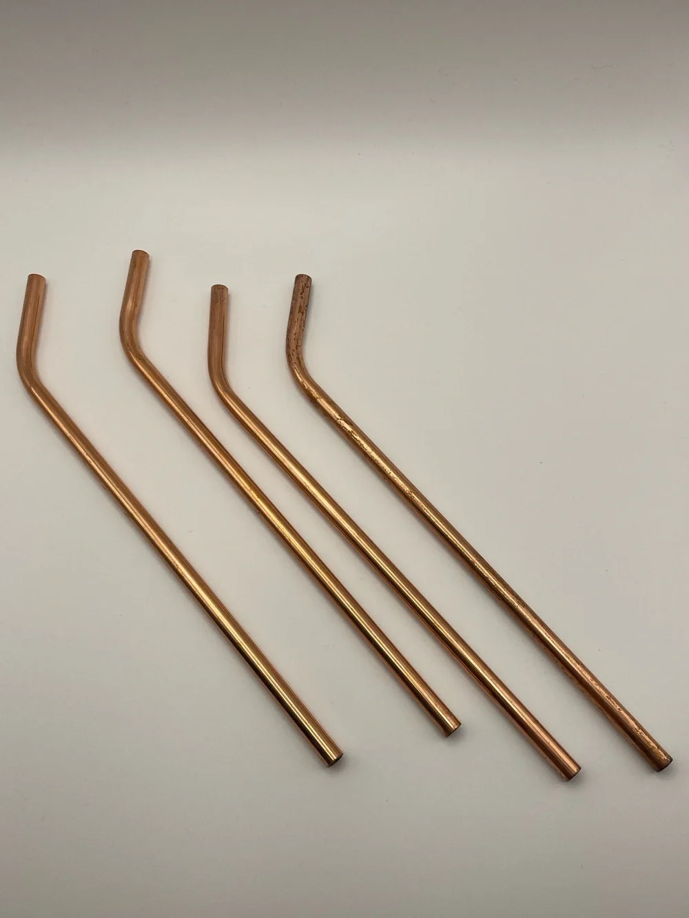 Copper Cure 100% Copper Mugs with Straws (4)